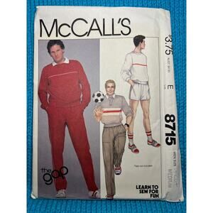 McCalls 8715 Sewing pattern Mens pants or shorts size Medium